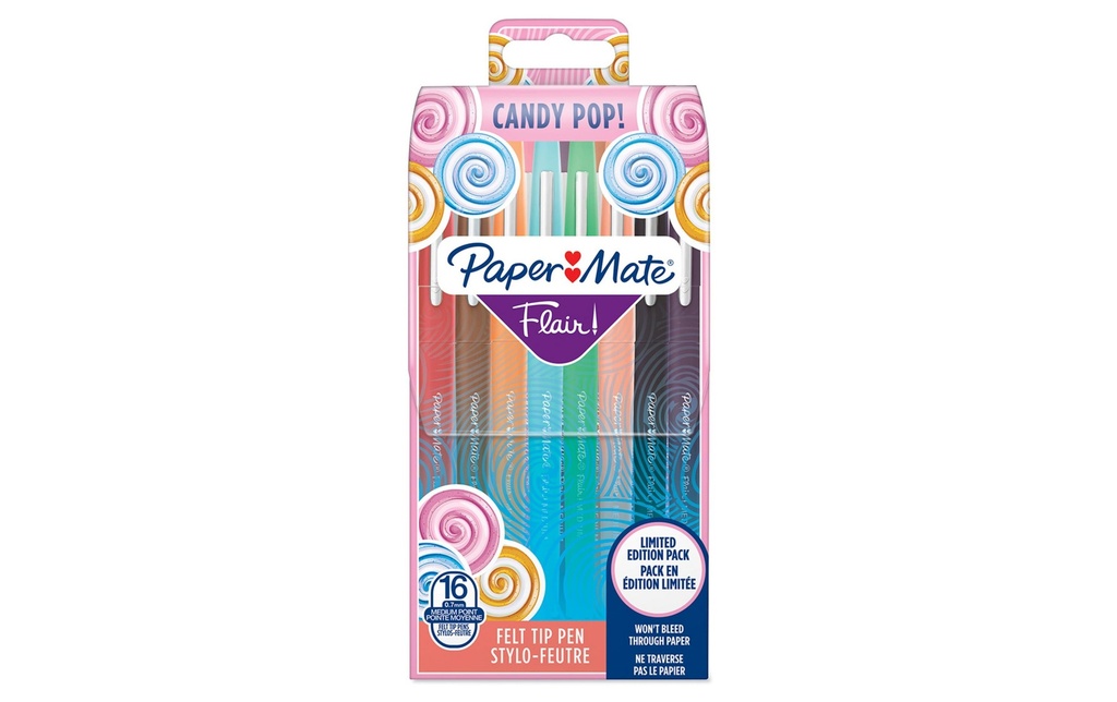 PAPERMATE Feutre Flair CandyPop étui (16 pces)