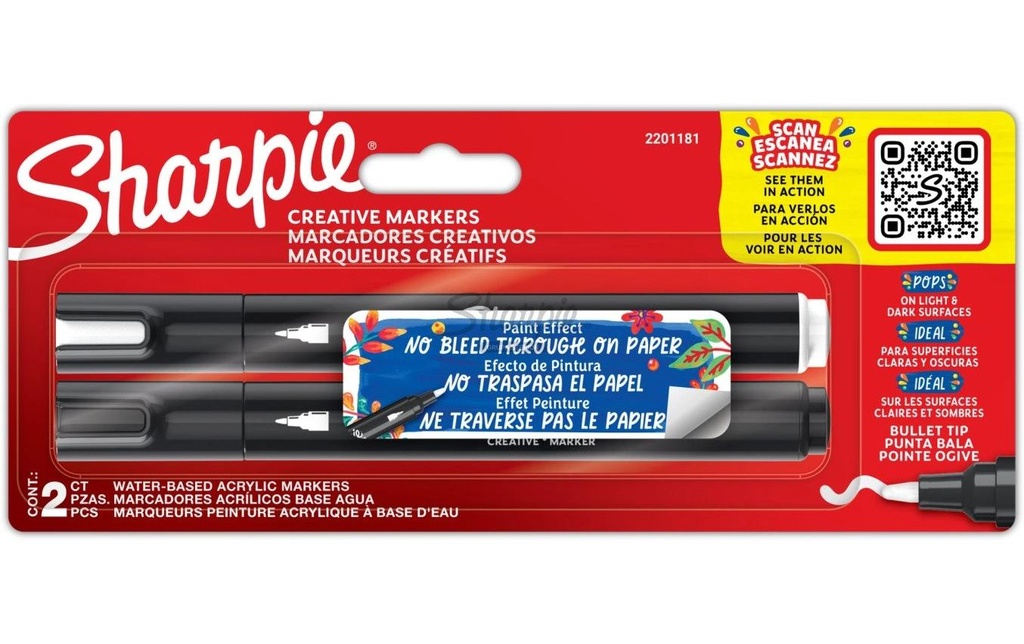 SHARPIE Marq.acryl.Kreativ poin.ron.2p (2 pces)