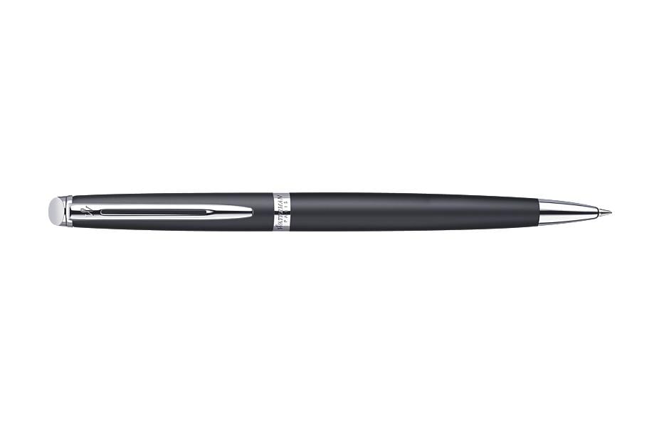 WATERMAN Stylo bille Hémisphère MS C.C. moyen (M), Noir/Argenté