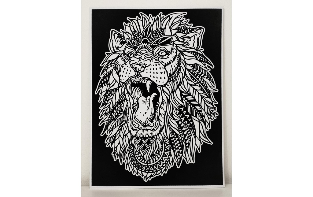 TATARUGA Image de velours A3 lion