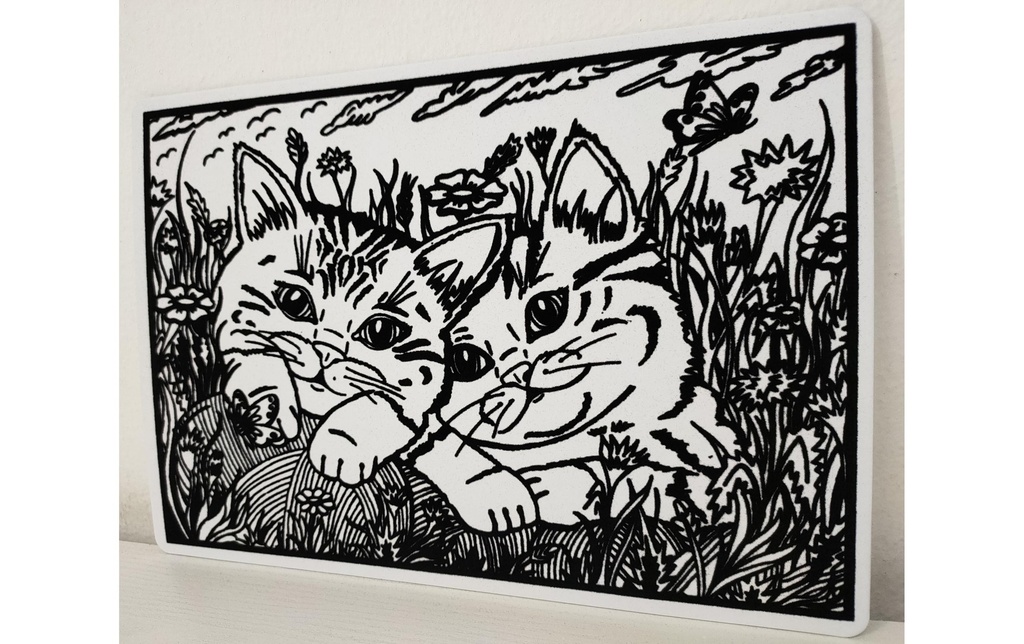 TATARUGA Image de velours A4 chaton