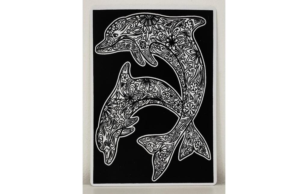 TATARUGA Image de velours A4 dauphins