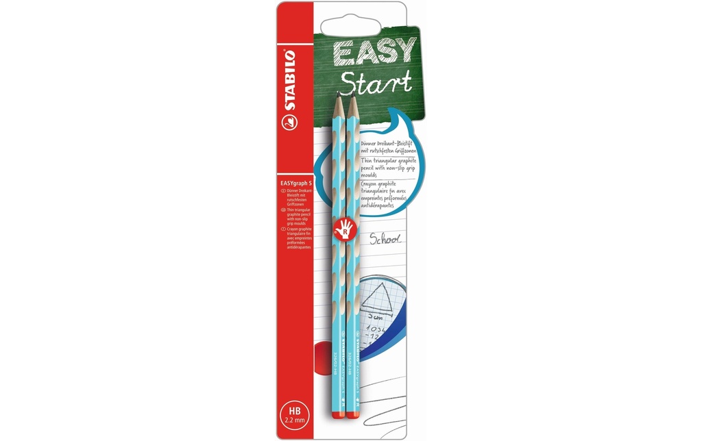 STABILO Crayon EASYgraph S R bleu (2 pces)