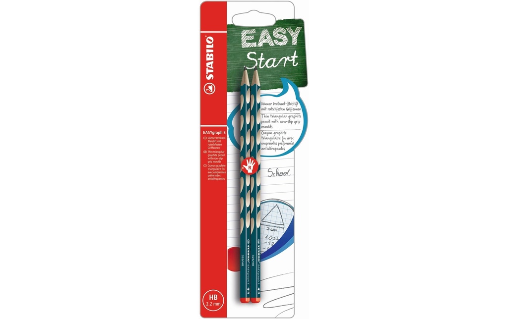 STABILO Crayon EASYgraph S R petrole (2 pces)