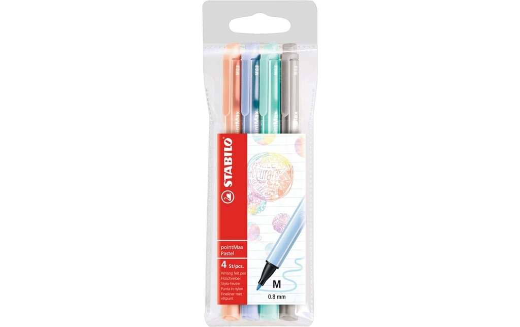 STABILO PointMax pastel, étui (4 pces)
