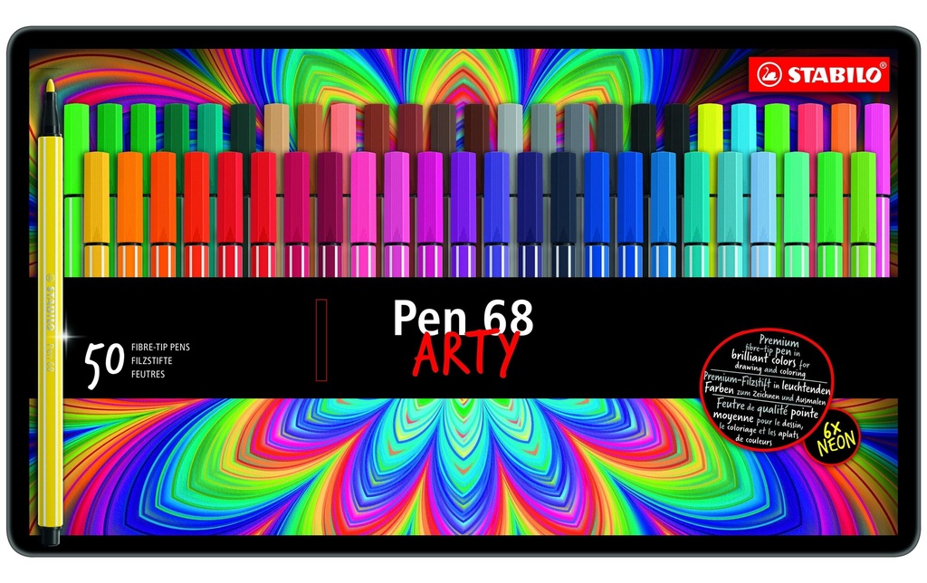STABILO Pen 68 étui en métal (50 pces)