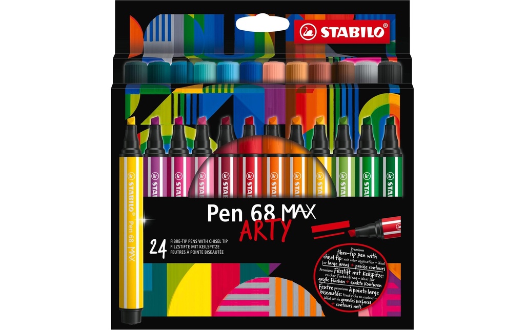 STABILO Pen 68 MAX ARTY étui (24 pces)