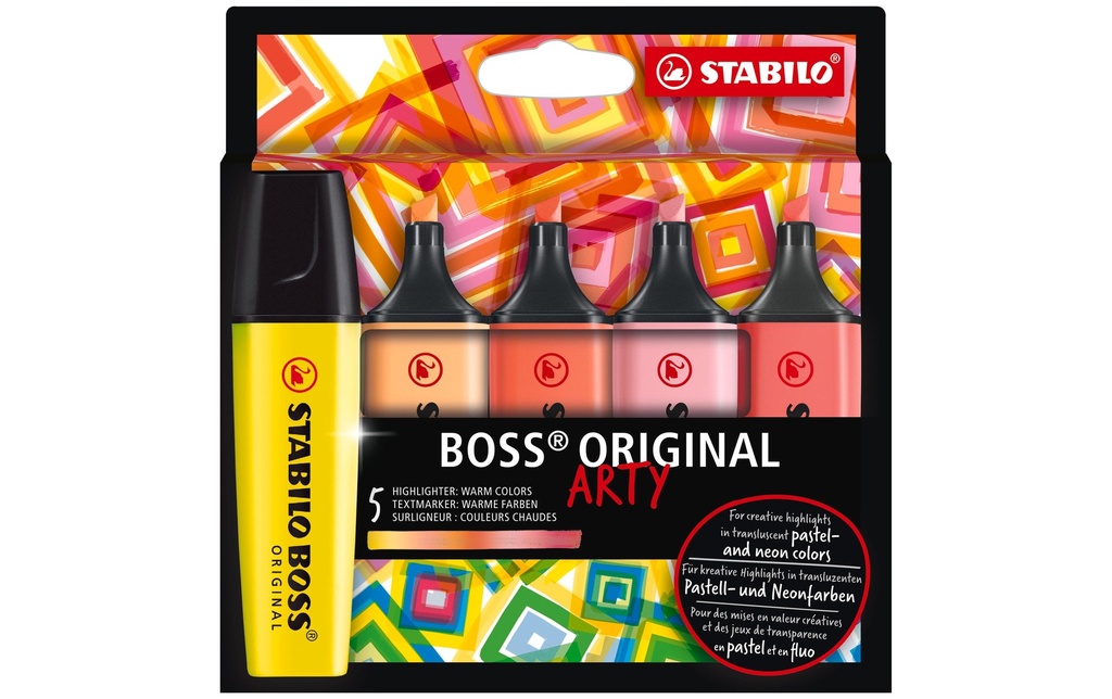 STABILO STABILO Boss ARTY coul.chaudes (5 pces)
