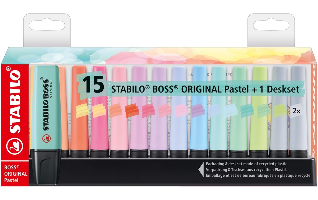 STABILO STABILO Boss orig.pastel étui (15 pces)