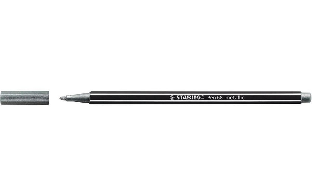 STABILO Pen 68 argent métallisé