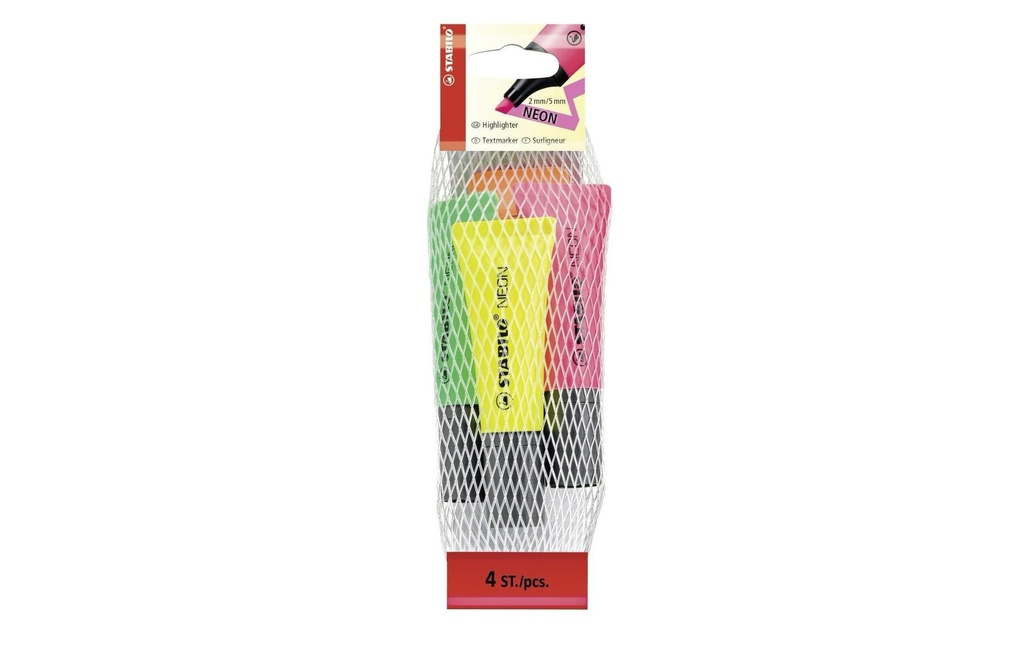 STABILO STABILO NEON marqu.lumin.filet (4 pces)