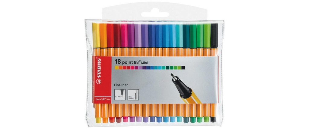 STABILO Point 88 Mini, étui (18 pces)
