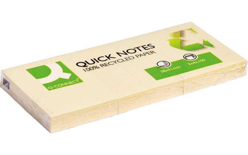 Q-CONNECT QuickNotes 38x51mm recyc. 3pce (3 pces)