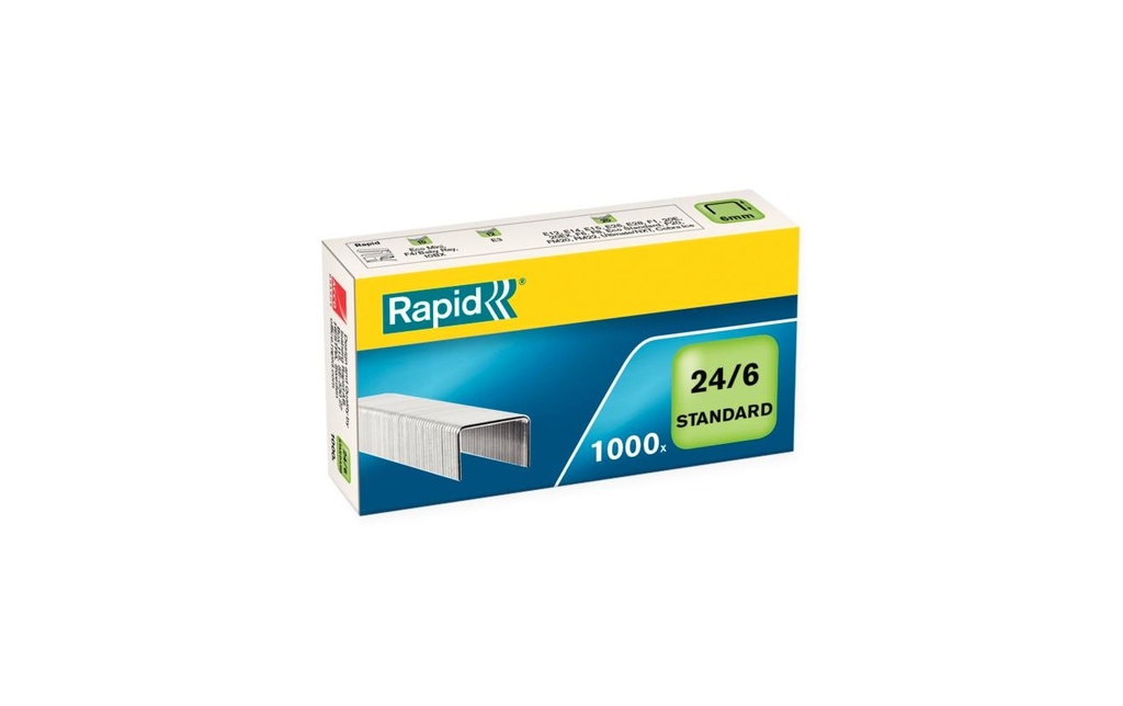 RAPID Agrafes Stand.24/6 1000pcs (1000 pces)