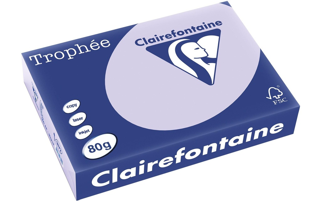 CLAIREFONTAINE Pap.copie A4 80g lilas (500 pces)