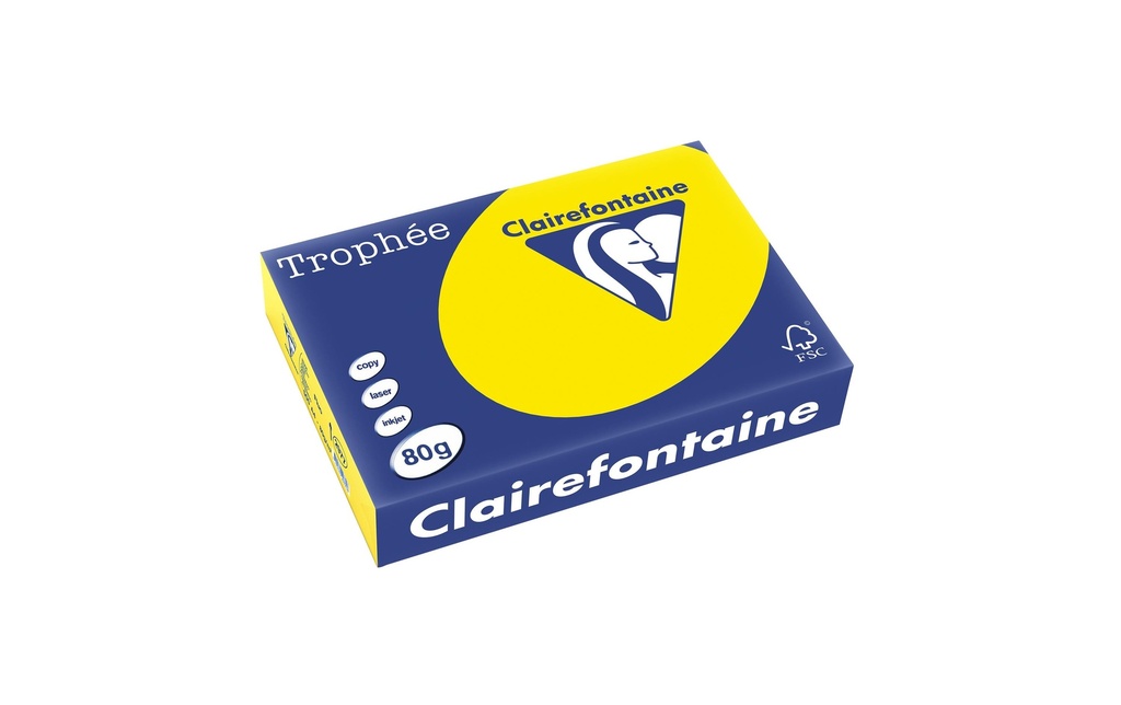 CLAIREFONTAINE Pap.copie A4 80g jaune fluo (500 pces)
