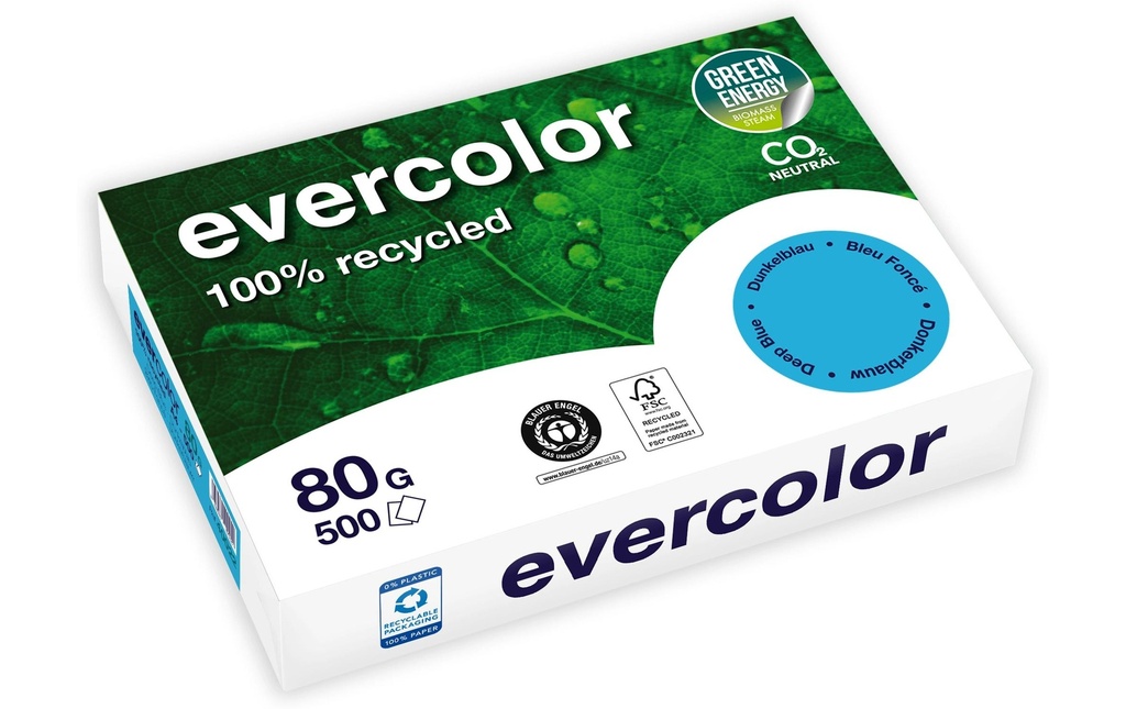 CLAIREFONTAINE Pap.copie A4 80g bleu foncé (500 pces)