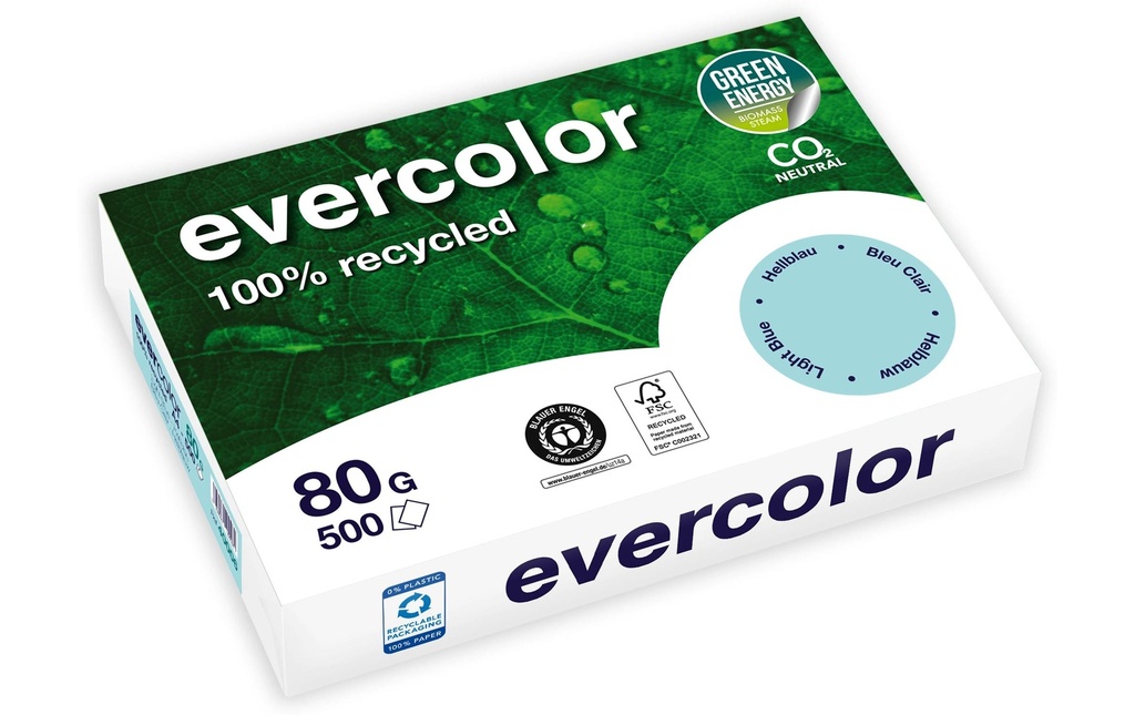 CLAIREFONTAINE Pap.copie A4 80g bleu clair (500 pces)