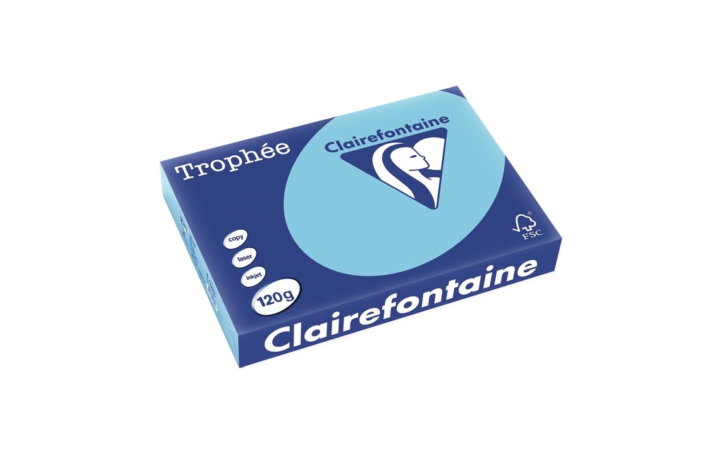 CLAIREFONTAINE Papier à copie A4 120g bleu (250 pces)