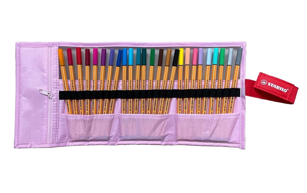 STABILO Point 88 set-roller rose past. (25 pces)