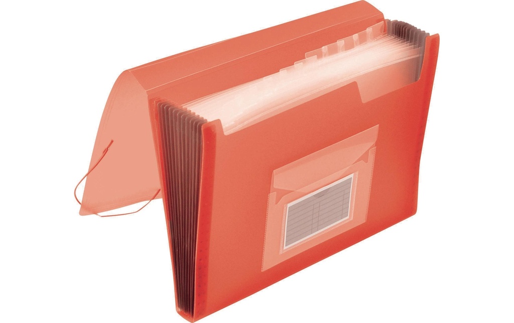 Q-CONNECT Trieur A4 à 13comp.rouge givré (13 pces)