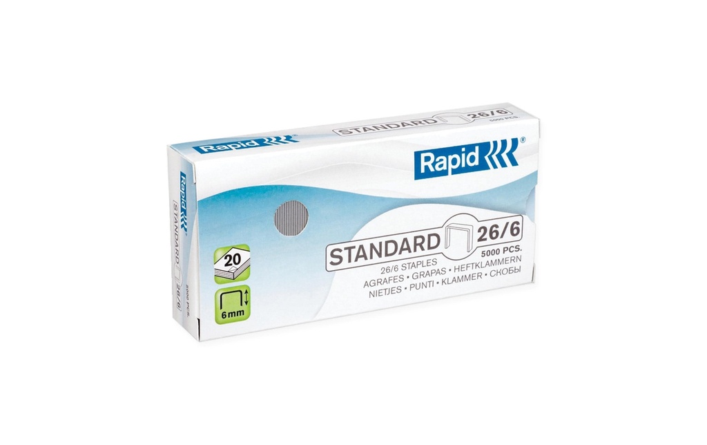 RAPID Agrafes 26/6 (5000 pces)