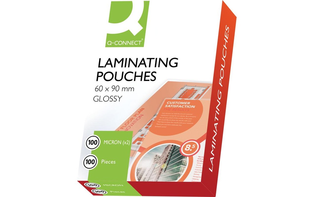 Q-CONNECT Flle. plast.Bus.Card 100Micron (100 pces)