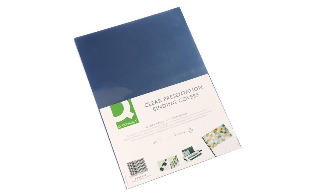 Q-CONNECT Couverture à relier PET A3 150 (100 pces)