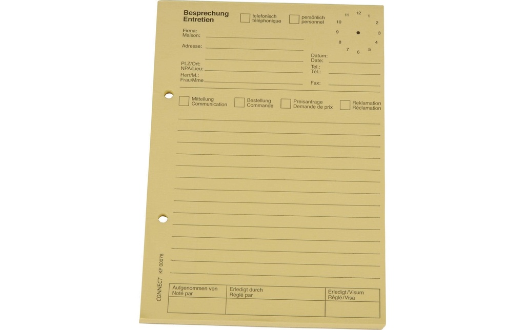 [932000010] Q-CONNECT Bloc téléphone A5 80fl jaune (80 pces)