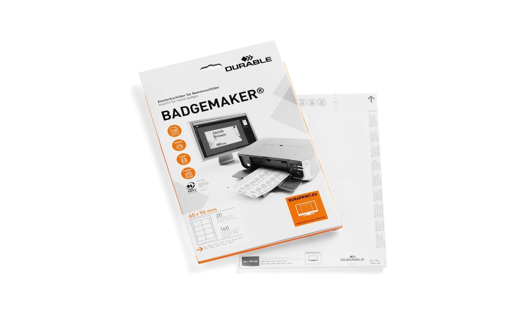 DURABLE Badgemaker 90x60mm (20 pces)