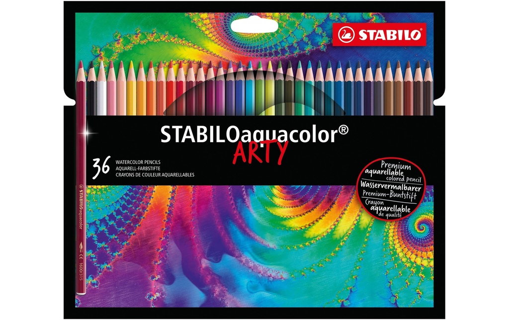 STABILO Cray.coul. Aquacolor ARTY étui (36 pces)