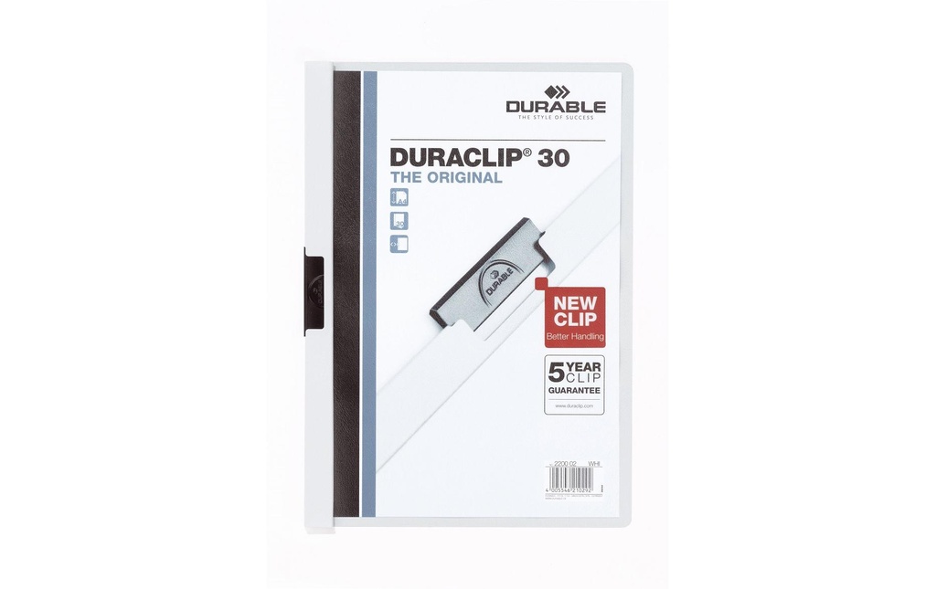DURABLE DURACLIP 30 blanc