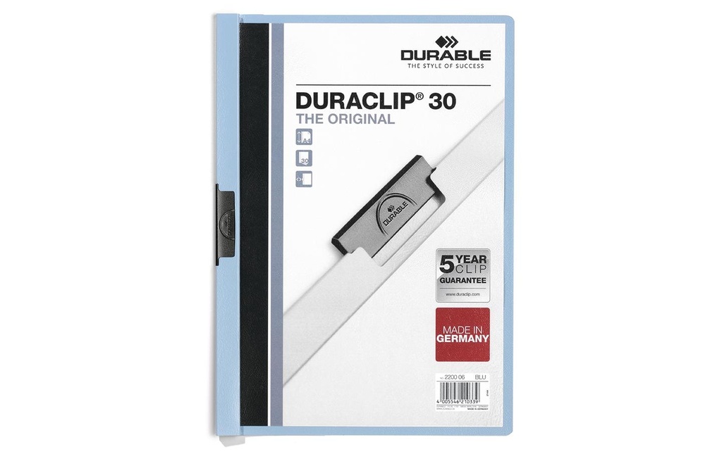 DURABLE DURACLIP 30 bleu clair