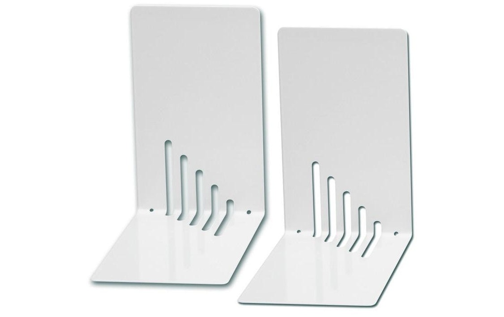 MAUL Serre-livre métal étroit blanc (2 pces)