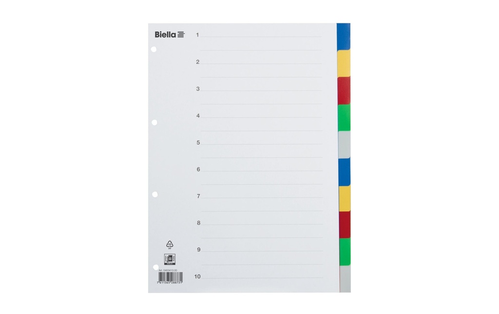 [104634100] BIELLA Répertoire PP A4 neutre 10pcs