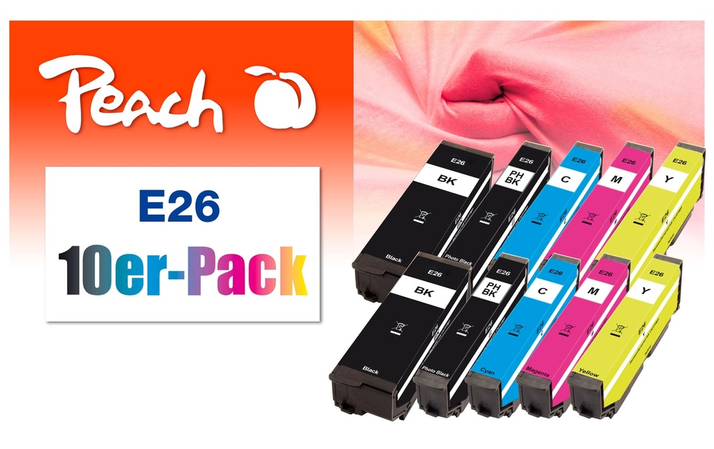 Peach Encre Epson n°26 2x chaque BK, PHBK, C, M, Y
