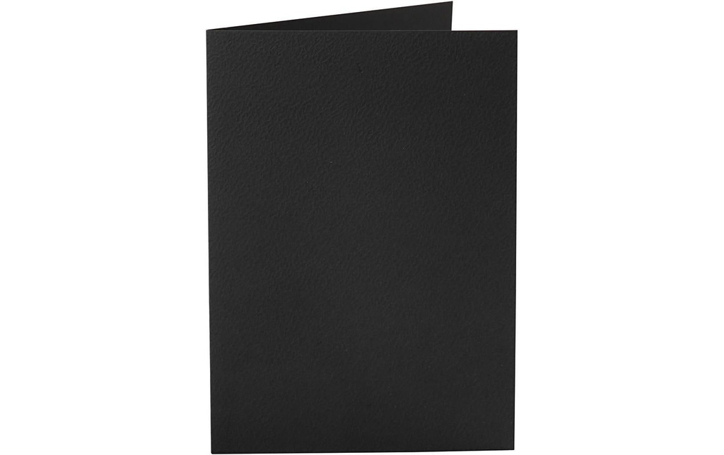 Creativ Company Carte vierge 10.5 x 15 cm sans enveloppe, noir