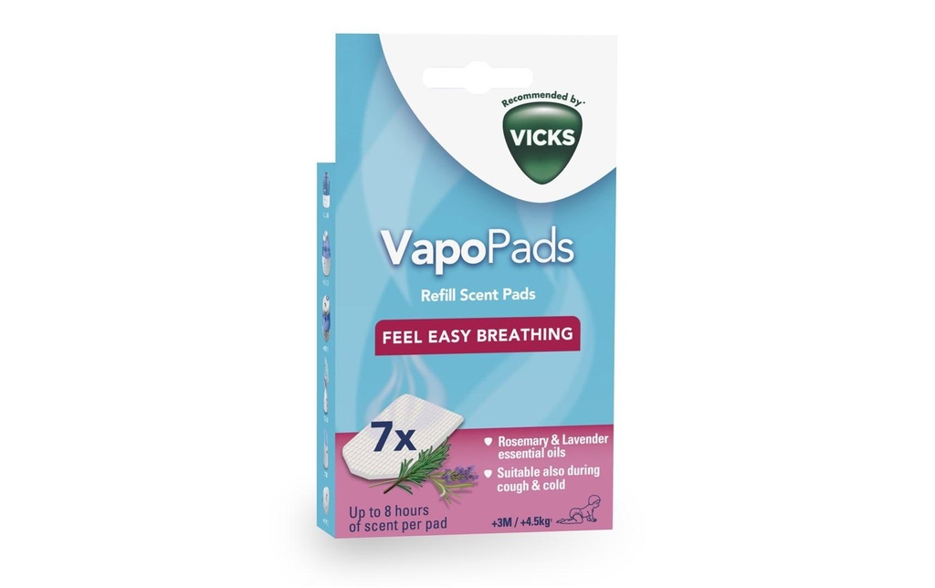 Vicks Recharge Vapo Pads Lavande 7 pièces