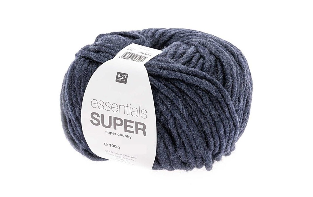 Rico Design Laine Essentials Super Super Chunky 100 g Bleu foncé