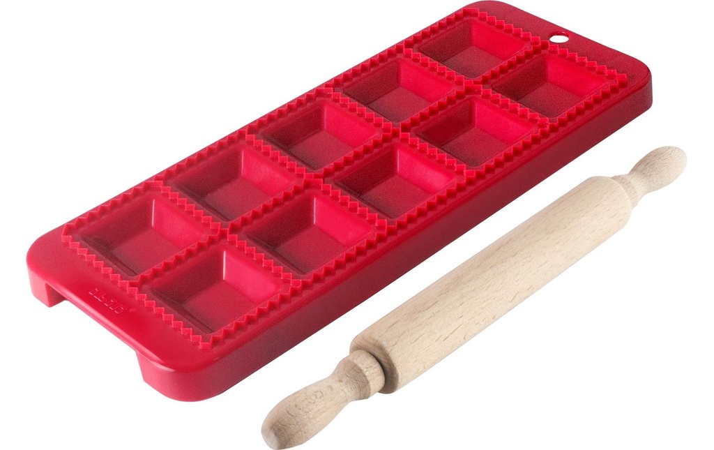 Ibili Moule à raviolis + barre à rouler carrée 30 x 12 cm Angulaire