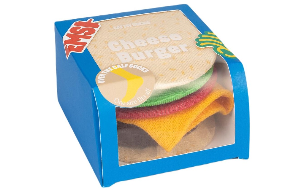 EatMySocks Chaussettes Cheeseburger 1 paire, One Size