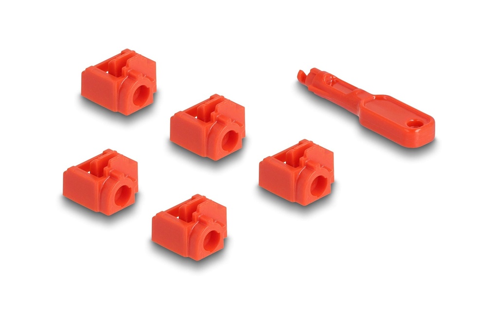 Delock Set de bloqueurs de ports pour RJ45 femelle 1 Pièce/s