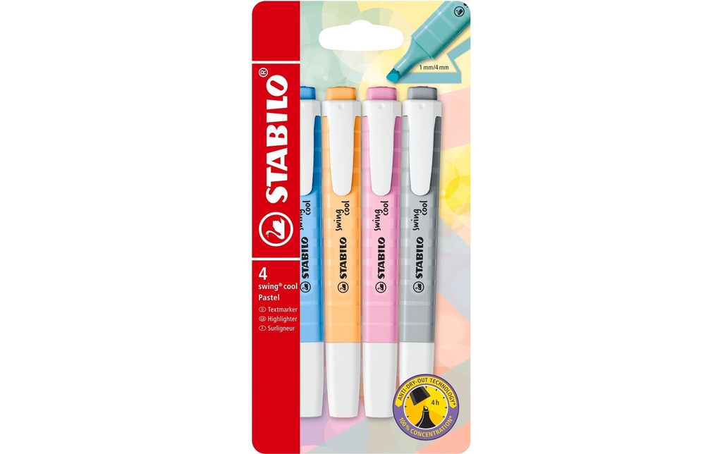 STABILO Swing coll étui pastel (4 pces)