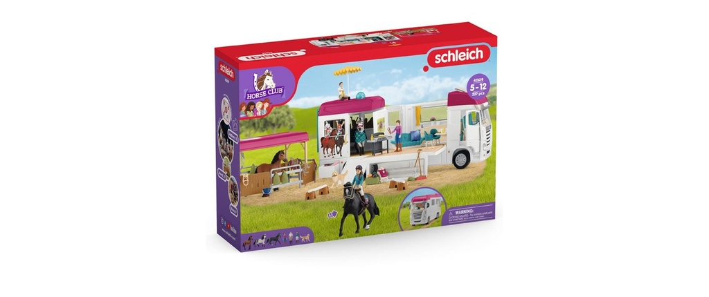 Schleich Ensemble de pions Horse Club Véhicule de transport de chevaux