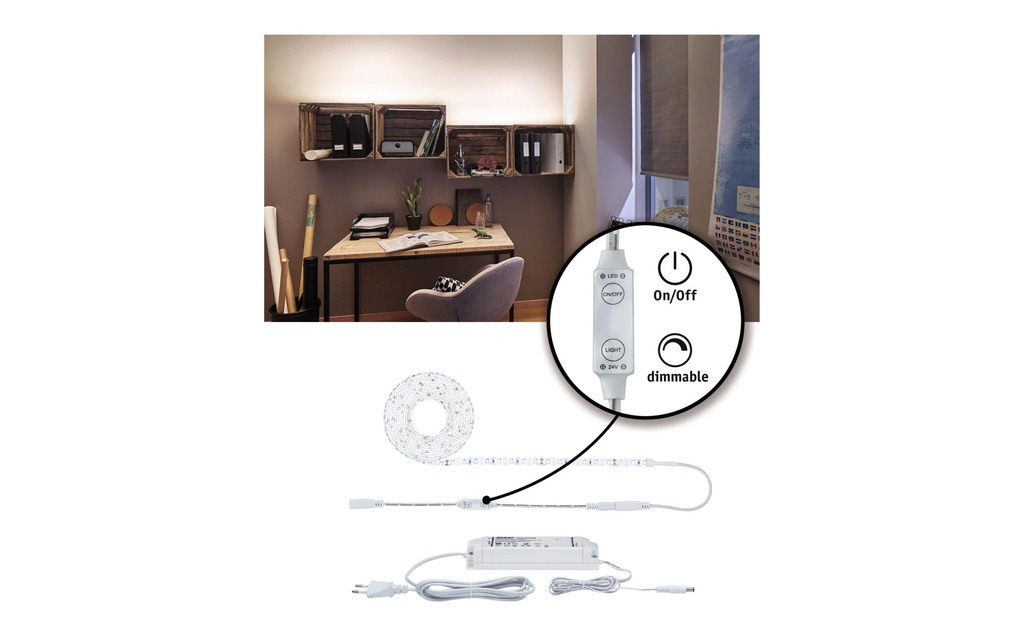Paulmann Ruban à LED SimpLED Power 4000 K, 3 m Set