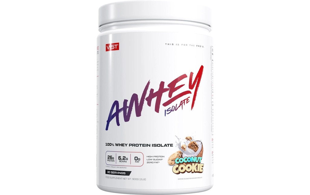 VAST Poudre Boîte d'AWhey Isolate: 900g, Cookie à la noix de coco