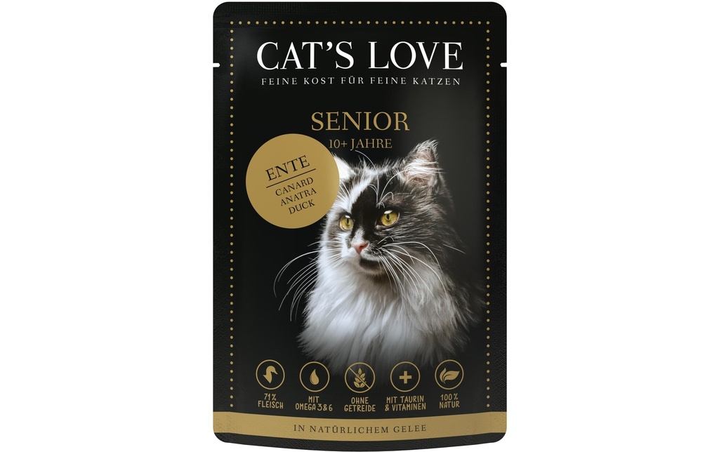 Cat's Love Alimentation humide Canard âgé, 85 g