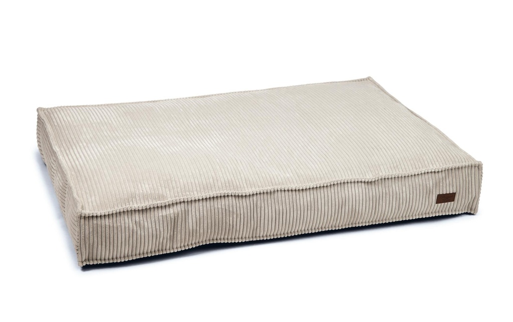 Designed by Lotte Lit Gris clair ribbé 120x80x15cm