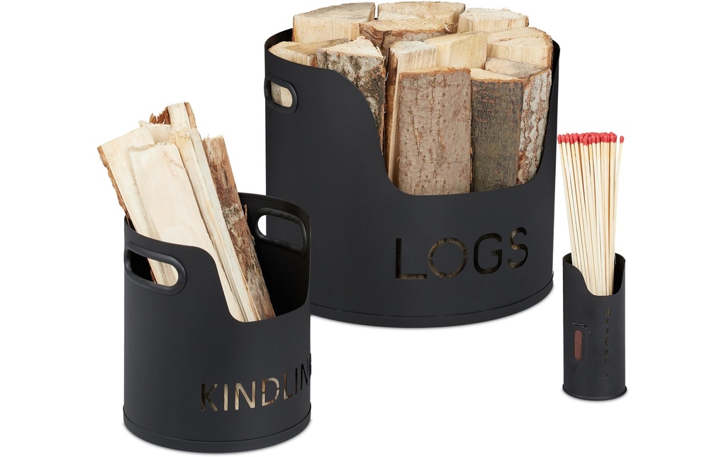 relaxdays Panier à bois pour cheminée