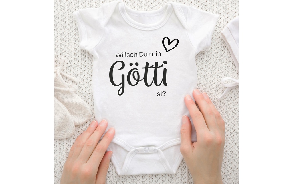 Trendcompany Body pour bébé Willsch du Götti, 62/68, Blanc